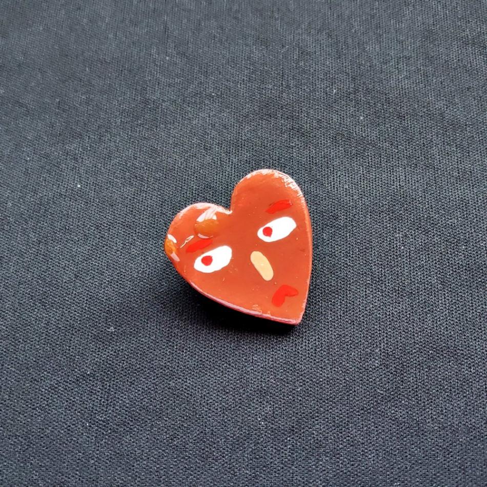 Heart Shape Pin Brooch - Image 4