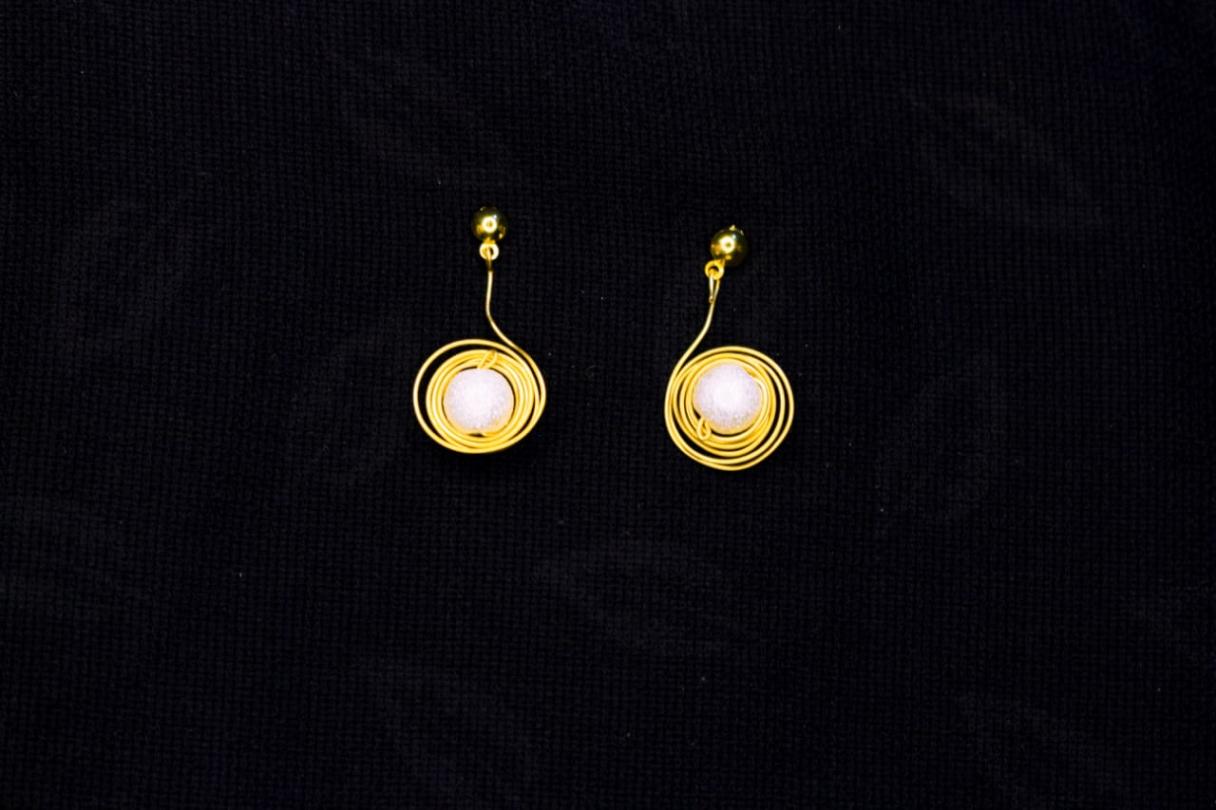 Wire and Beaded Earrings
